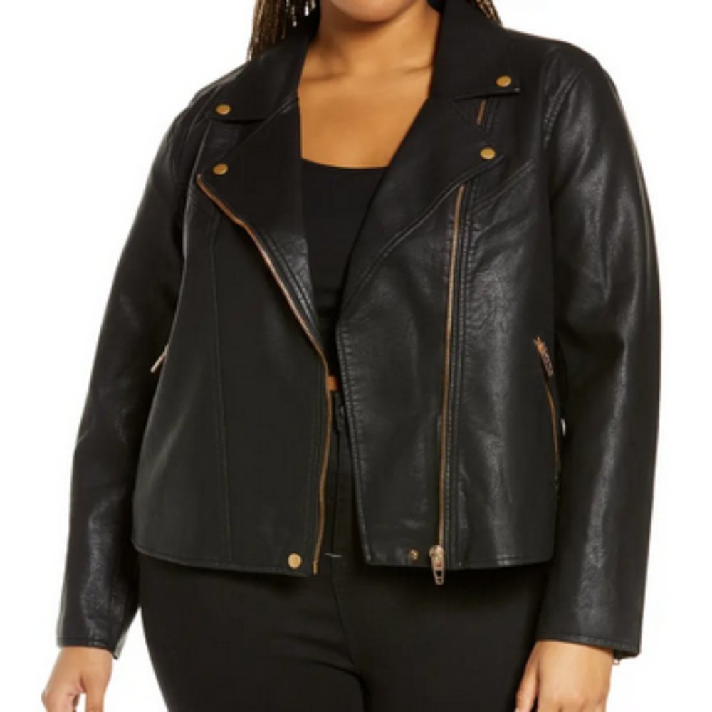 Lifechanger Faux Leather Moto Jacket